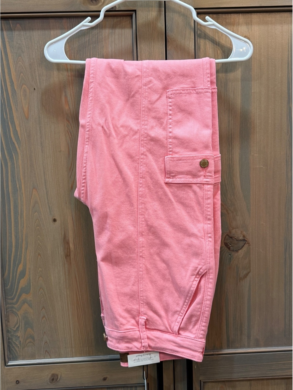 Judy Blue Pink High Waist Garment Dyed Cargo Pants Style JB88837C Size 11/30 NWT